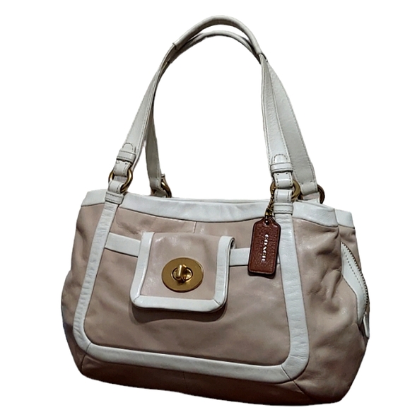 Coach Cricket Tri Tonal Shoulder Hobo Gently Loved - Picture 2 of 10